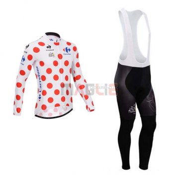 Maglia Tour de France manica lunga 2014 Bianco e rosso